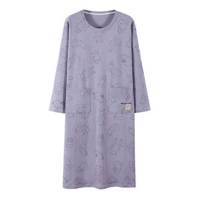 啄木鸟睡衣女纯棉带胸垫套装