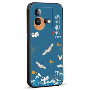 秋昊适用于vivoiqooneo8软硅胶防摔手机壳v2301a全包新款保护套 vivi维沃iqooneo8pro时尚复古国风外壳v2302a