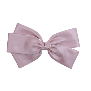 设计师款珠光缎面大蝴蝶结发夹高级感弹簧夹发饰公主发卡hair bow