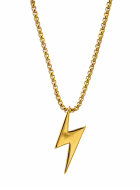 闪电潮牌项链男钛钢潮流毛衣链