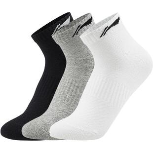 李宁袜子 专业健身系列 男女同款防嗅抗菌吸汗透气抗菌中长袜