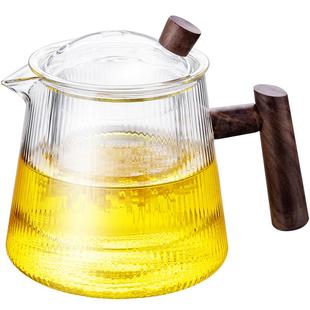 侧把茶壶玻璃冬天围炉煮茶电陶炉泡茶壶单壶过滤花茶功夫茶具套装