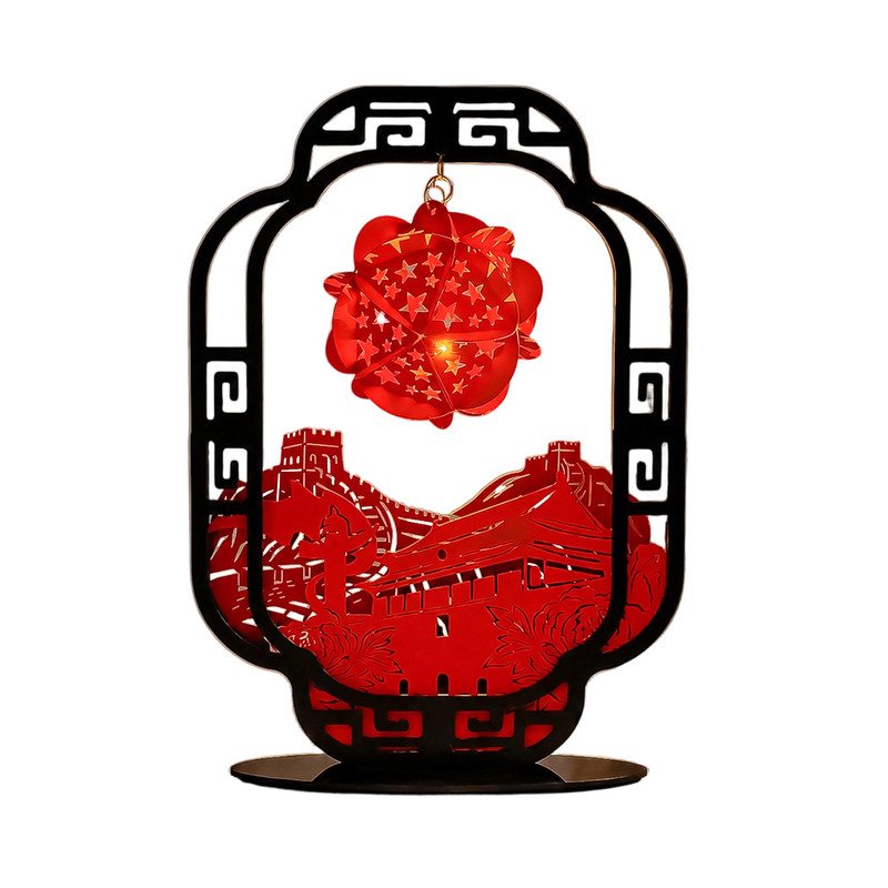 中秋节diy国潮纸雕灯创意手工伴手礼国庆光影氛围小夜灯桌面摆件