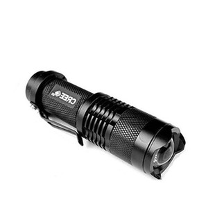 迷你变焦强光手电14500/5号电池两用超亮充电电筒小型远射手电筒