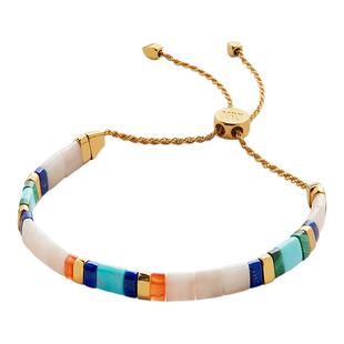 Monica Vinader莫妮卡小方块彩色宝石手链串珠通勤送女友礼物手串