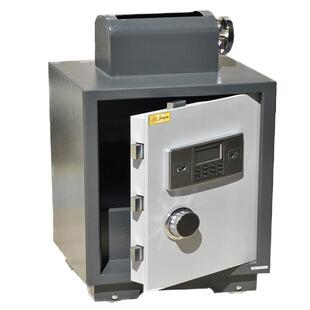 手摇币箱投币式保险柜办公宾馆酒店收银前台60CM全钢保险箱财务