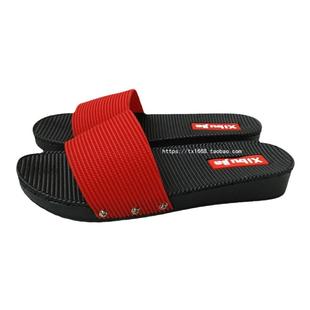 2025夏季休闲小坡跟舒适防水台时尚淑女家居红色室内防滑女拖鞋