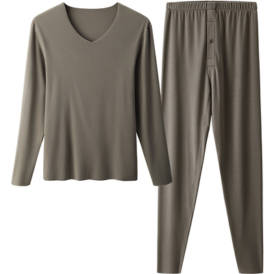 莫代尔男士无痕加绒加厚保暖内衣