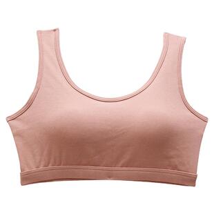 内衣纯棉女背心美背运动无钢圈胸垫一体大码宽松学生大胸显小文胸