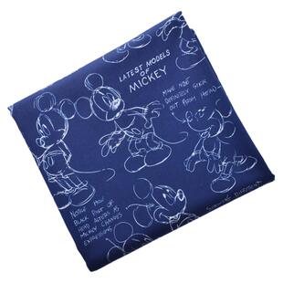 纯棉布料服装衣服裤子弹性面料棉布手工diy50支弹力府绸米奇手稿