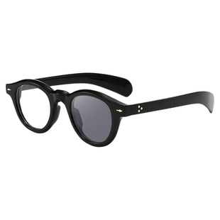 变色墨镜可配度数男黑粗框潮酷眼镜框日系复古变色眼镜防紫外线