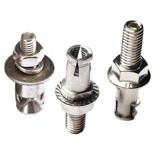 304不锈钢背栓螺丝螺拴旋进式背栓五花瓣三角卡膨胀螺栓特殊M6M8