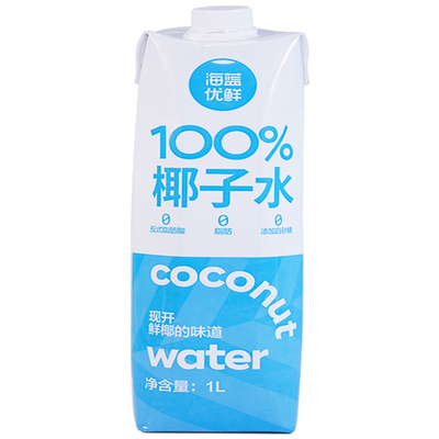海蓝优鲜100%纯椰子水1L