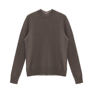 IAmMIX27冬季半高圆领羊毛衫女长袖纯色内搭保暖套头毛衣女打底衫