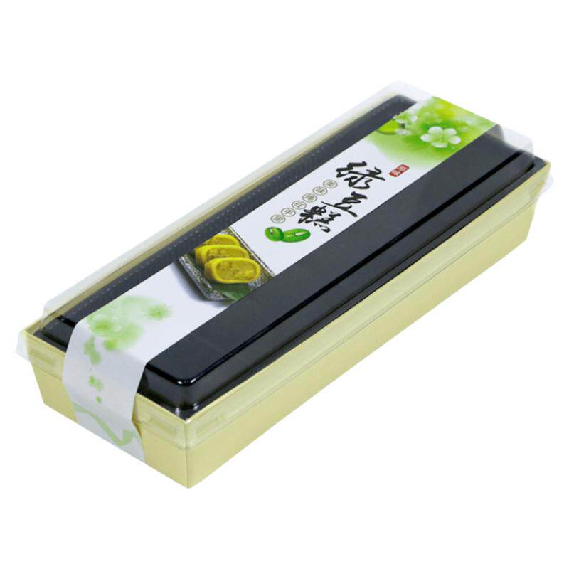 绿豆糕包装盒烘焙透明长条梯形蛋糕卷冰糕寿司盒子6粒/10粒一次性
