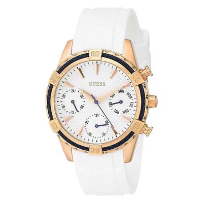 guess三眼计时色石英小蓝针女表