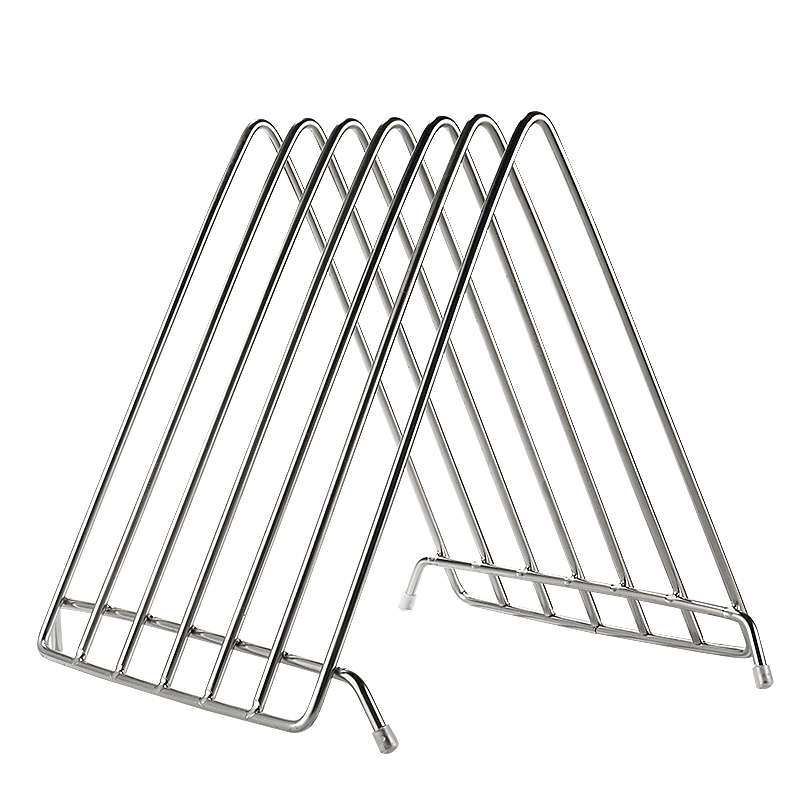 不锈钢支撑砧板架案板架菜墩架厨房收纳桌面放置架家用菜板架商用