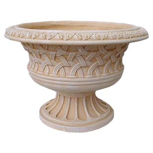 欧式田园风格仿竹编花盆新房庭院花园门厅装饰摆件花瓶花器花桶