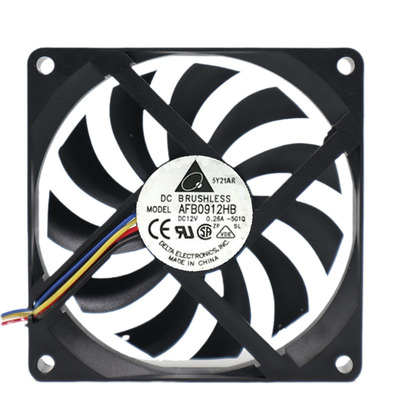 AFB0912LB DC12V 0.12A 原装台达DELTA 90*90*15MM 三线超薄风扇