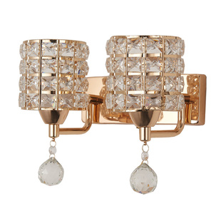 床头灯壁灯水晶带拉线开关创意卧室挂灯电视背景墙灯走廊过道灯具