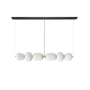 法式轻奢风LED吊线灯餐厅岛台会议室设计师长条北欧中古玻璃吊灯