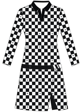 ZG-6女球黑白格子套装高尔夫衣服