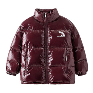 亮面童装男童加厚防寒纯白鸭绒羽绒服冬装2025新款中大童免洗外套