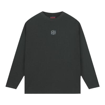 DICETINY 基础logo印花长袖T恤美式街头男女春秋宽松国潮牌打底衫