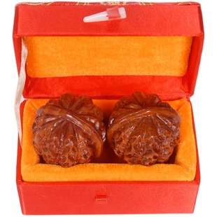 酸枝木雕刻核桃手球中老年人保健球手掌按摩球健身球手握球手转球