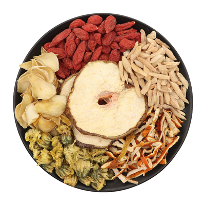 雪梨干百合陈皮麦冬胎菊枸杞