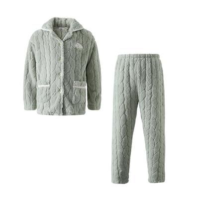 珊瑚绒情侣睡衣冬季女加绒