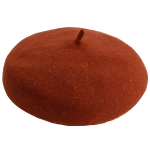 AiurtRuutti法式真羊毛呢复古英伦贝雷帽 日系画家帽渔夫帽子秋冬