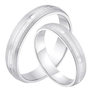 奢珠_雾 铂金对戒女戒pt950白金戒指男结婚情侣时尚素圈