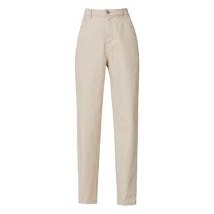 逸阳加绒加厚米色哈伦牛仔裤女2025冬季新款宽松显瘦香蕉老爹裤子