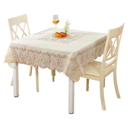 桌布防水防油免洗正方形餐桌布PVC塑料茶几布八仙桌台布防滑桌垫