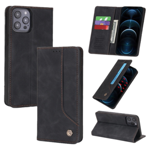 适用iphone13pro手机壳苹果12插卡Max带翻盖皮套i13全包防摔壳maxpro十二三商务男士purse wallet case cover