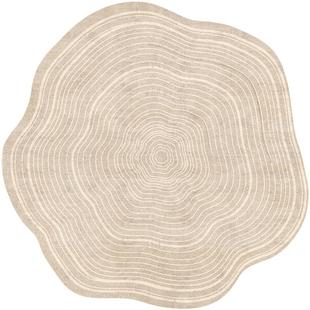 圆形地毯侘寂卧室客厅沙发奶油风不规则梳妆台床边衣帽间椅子地垫