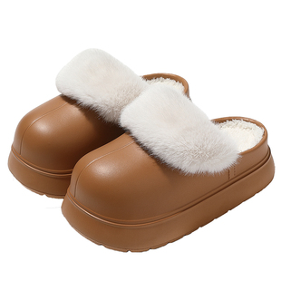 6cm厚底棉拖鞋女款冬季2026新款室内居家防滑保暖可拆洗拖鞋女士