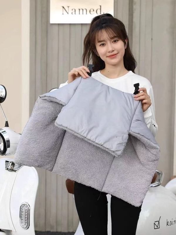 电动车小尺寸挡风被冬季加厚踏板摩托电瓶车防风罩分体小款护膝