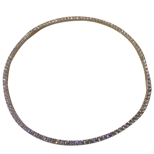 可拆卸!高奢满钻正品莫桑钻石choker项链全钻纯银18k白金手链脚链