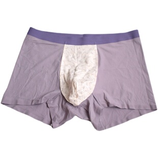 罗马世纪玛咖裤棉麻丝亲肤男士平角无痕抑菌U凸立体元气内裤3条装