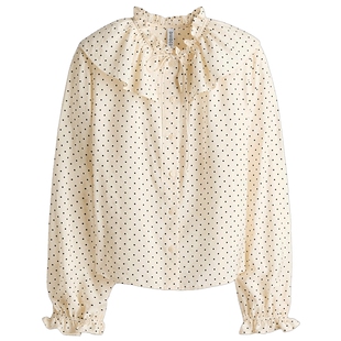 HM2026春季新款女装褶边上衣1316982