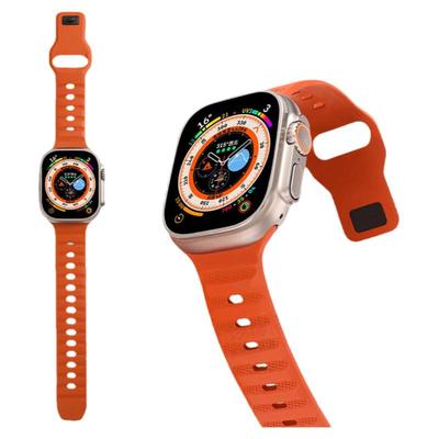 Watchband适用applewatch ultra2/3苹果S9/10/11手表带iwatch8氟橡胶S7腕表带男女6新款5运动4高级42/44/45