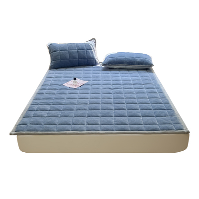 A类加厚牛奶绒床褥垫加绒毛毯