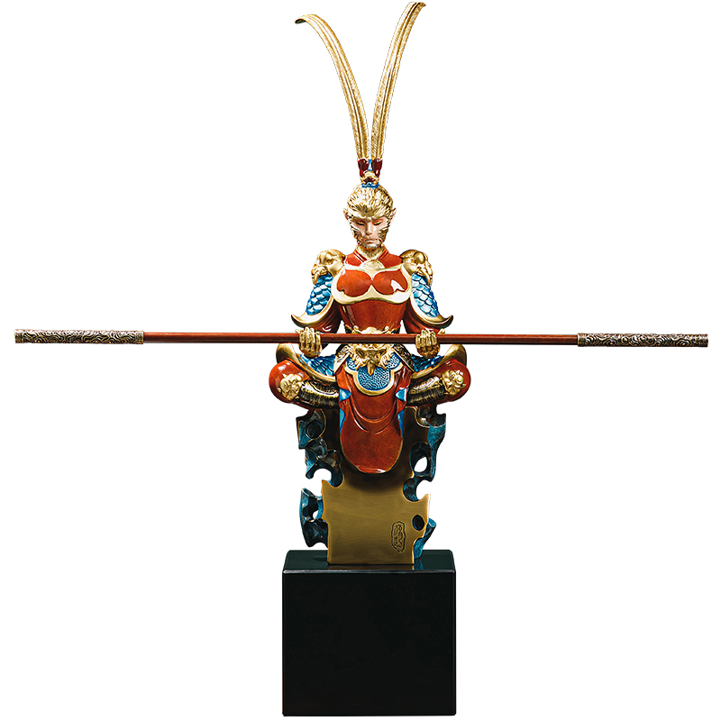 齐天大圣孙悟空摆件办公室玄关装饰品斗战胜佛铜工艺品黄铜送礼品