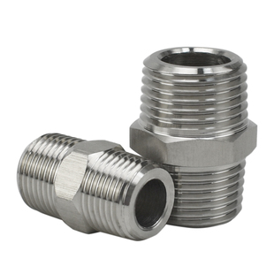 304不锈钢4分对丝接头四分等径外螺纹直接水管接头配件1分2分3分