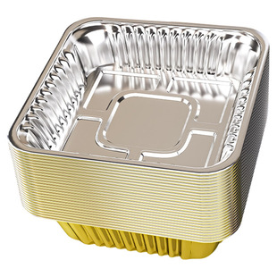 空气炸锅专用锡纸盘方形锡纸烤箱家用一次性铝箔盒电烘烤盘锡纸碗