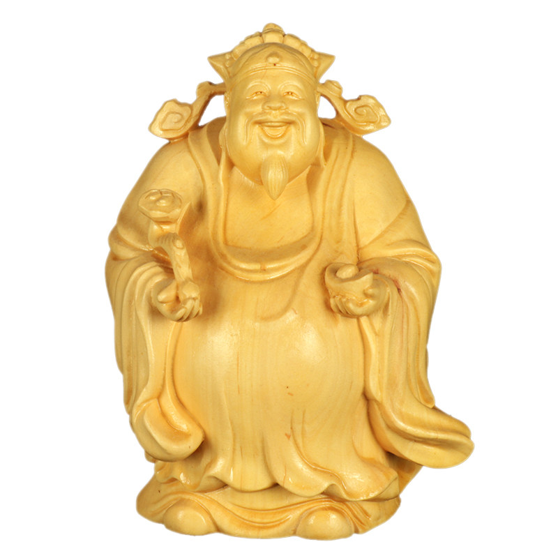 实木雕刻福禄寿三星送礼工艺品