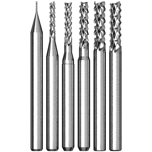 贝利PCB铣刀 进口料钨钢雕刻机刀电路板开粗玉米铣刀3.175锣刀