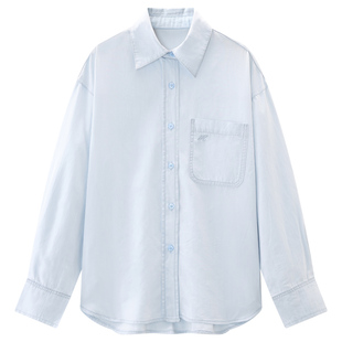 【凉感物语】库恩玛维莱赛尔牛仔衬衫女2025年夏季新款小个子衬衣